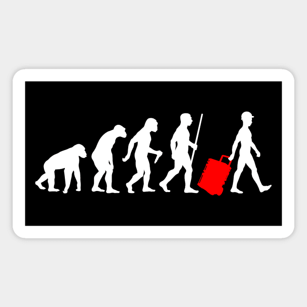 Evolution of Man- Construction Worker  Edition Magnet by Church Life